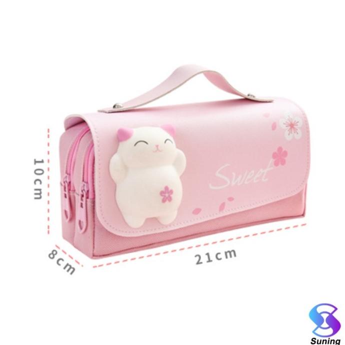 

Kotak pensil dekompresi perempuan lucu lembut lucu anak-anak siswa sek