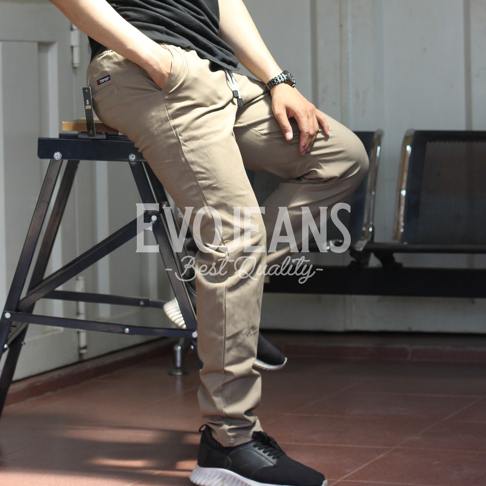 (COD )NEW_PRODUCT CELANA PANJANG CHINO PANTS PINGGANG KARET // EVO JEANS