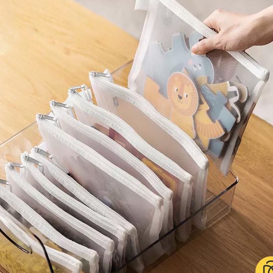 

Stok terbaru Zipper Bag Kantong Penyimpan Mainan Puzzle Anak Dompet Serbaguna Tempat Pensil - ST028