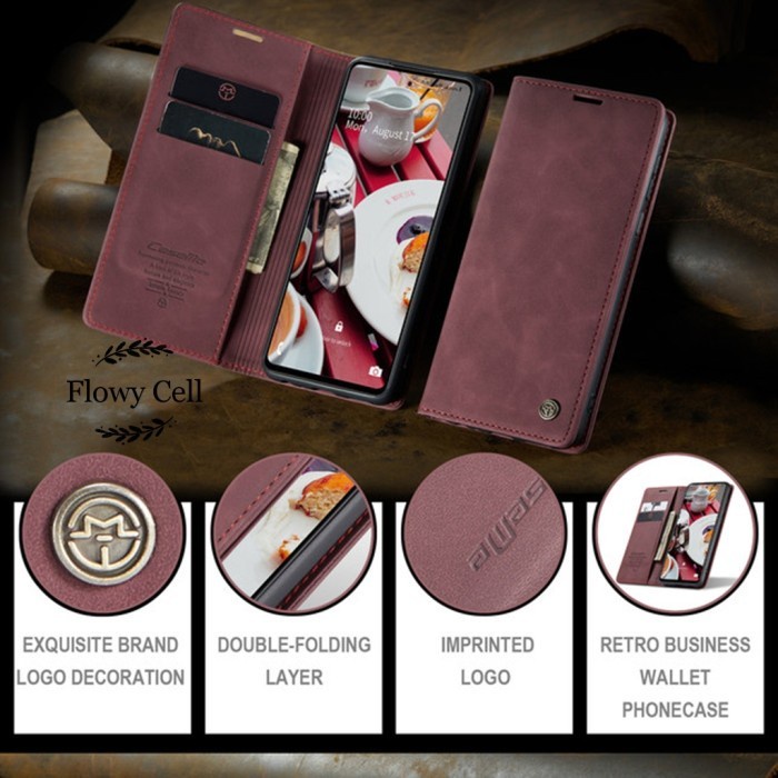 CUCI GUDANG Huawei Nova 9 Leather case magnet flip cover sarung hp kulit Caseme