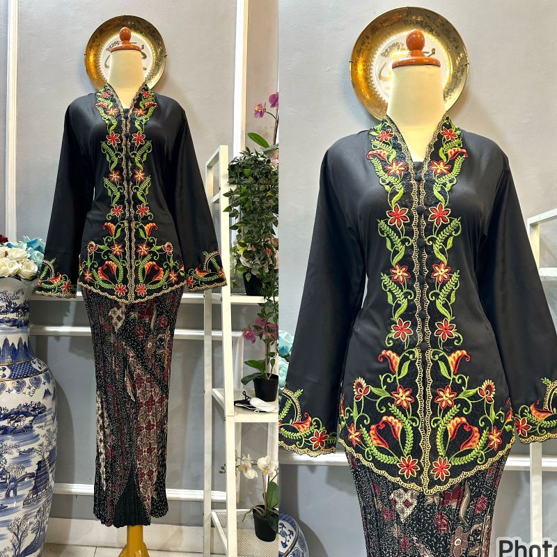 Stelan Kebaya Encim Bordir 3D Original Butik