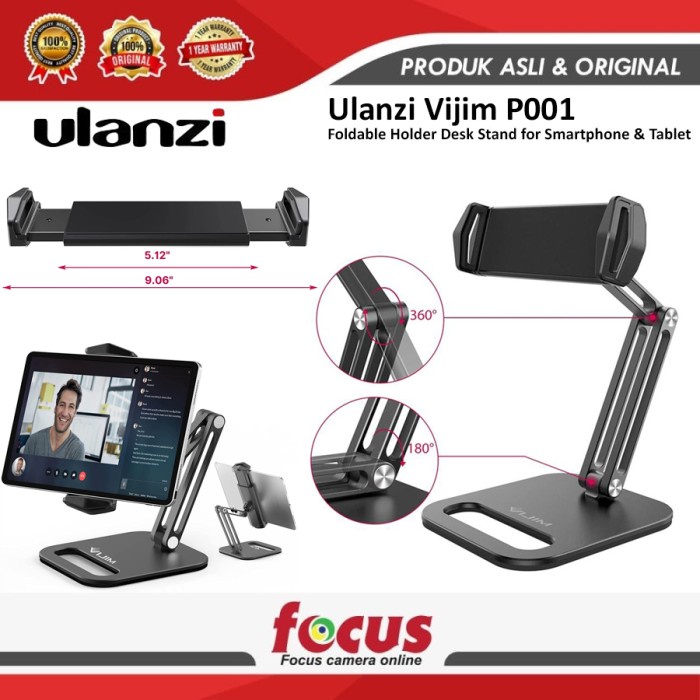 Best Seller Ulanzi Vijim P001 Foldable Holder Desk Stand For Smartphone & Tablet