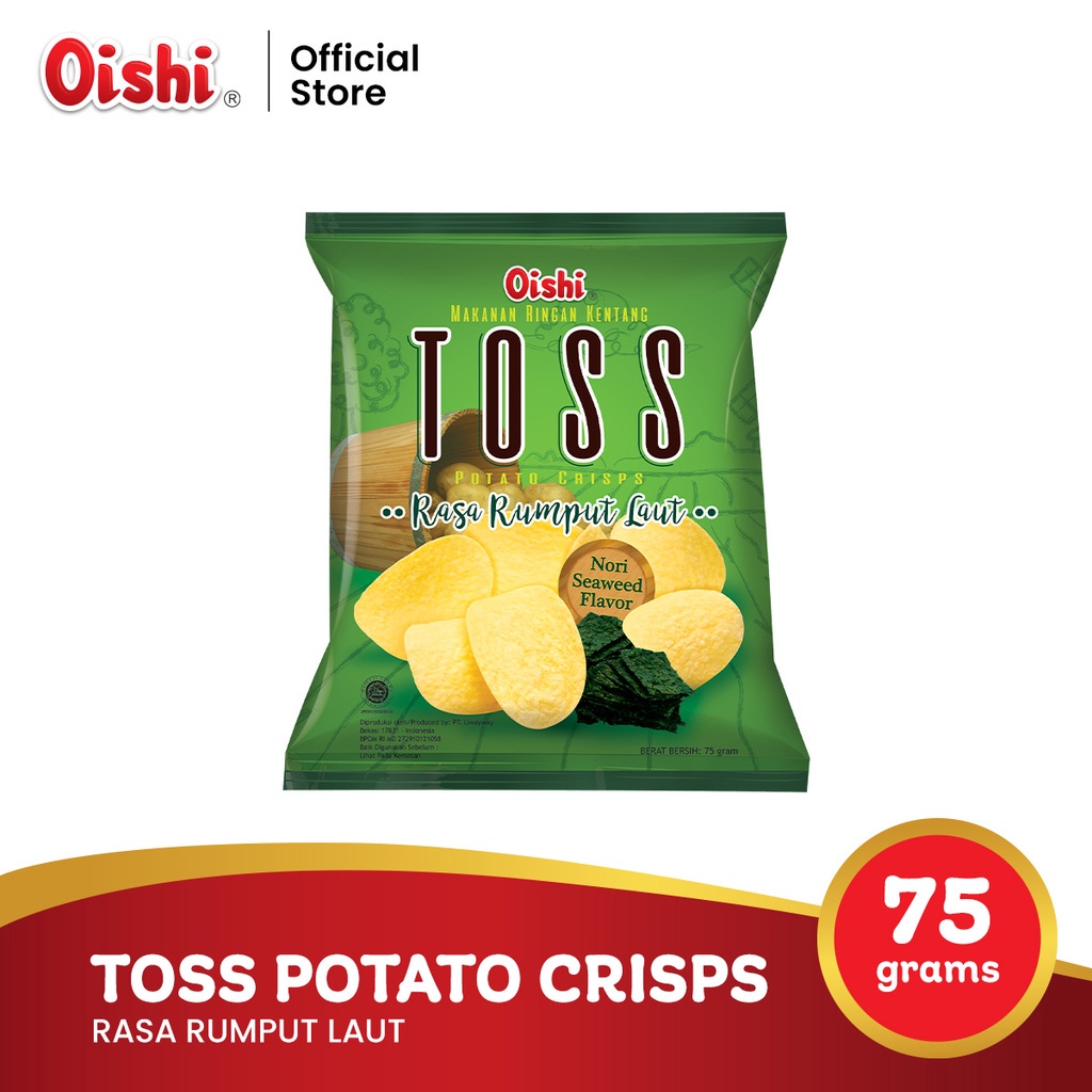 

Toss Potato Crisps Rasa Rumput Laut