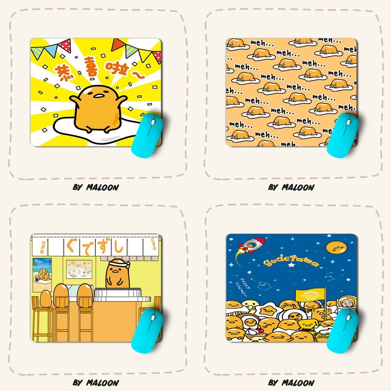 Mouse Pad Mousepad Cute Character Karakter Lucu Gudetama 09