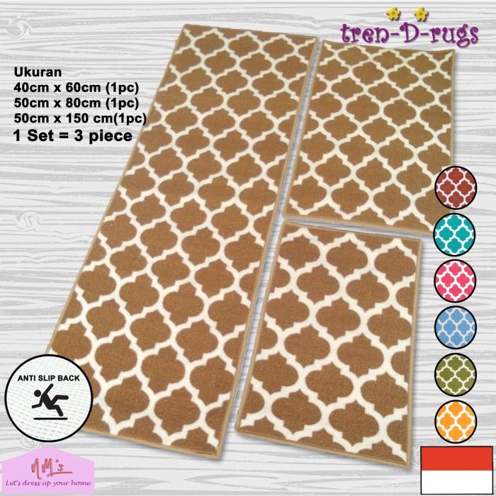 Tren-D-Rugs Karpet Keset Dapur Panjang Kitchen Mat Black-Nms