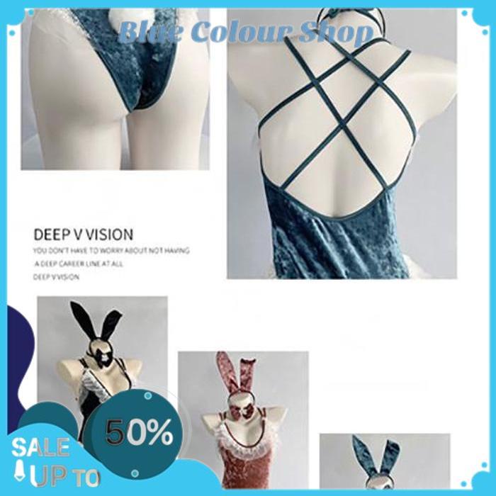 LINGERIE SEXY KELINCI LUCU COSPLAY  / LINGERIE SEXY KELINCI LUCU COSPLAY JUMPSUIT SELANGKANGAN OPEN 