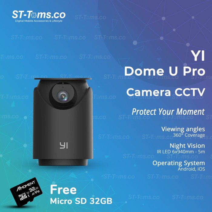 Terlaris Yi Dome U Pro Camera 2K Hd Ip Camera Wireless Wifi Home Security Surve