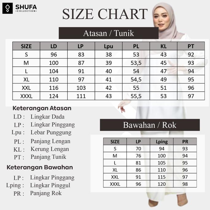 Baju Setelan Kurung Melayu Wanita Modern Adat Malaysia Perempuan Putih