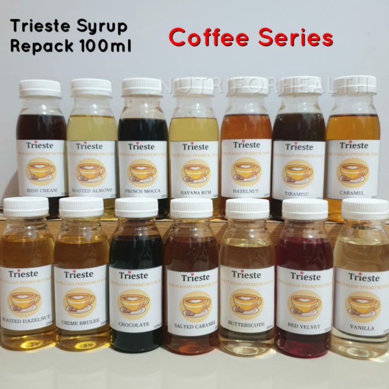 

✺Readystock← (100ml) Trieste Syrup HALAL Caramel Creme Brulee Hazelnut Almond Irish Vanilla Chocolate Mocca B78 ✽