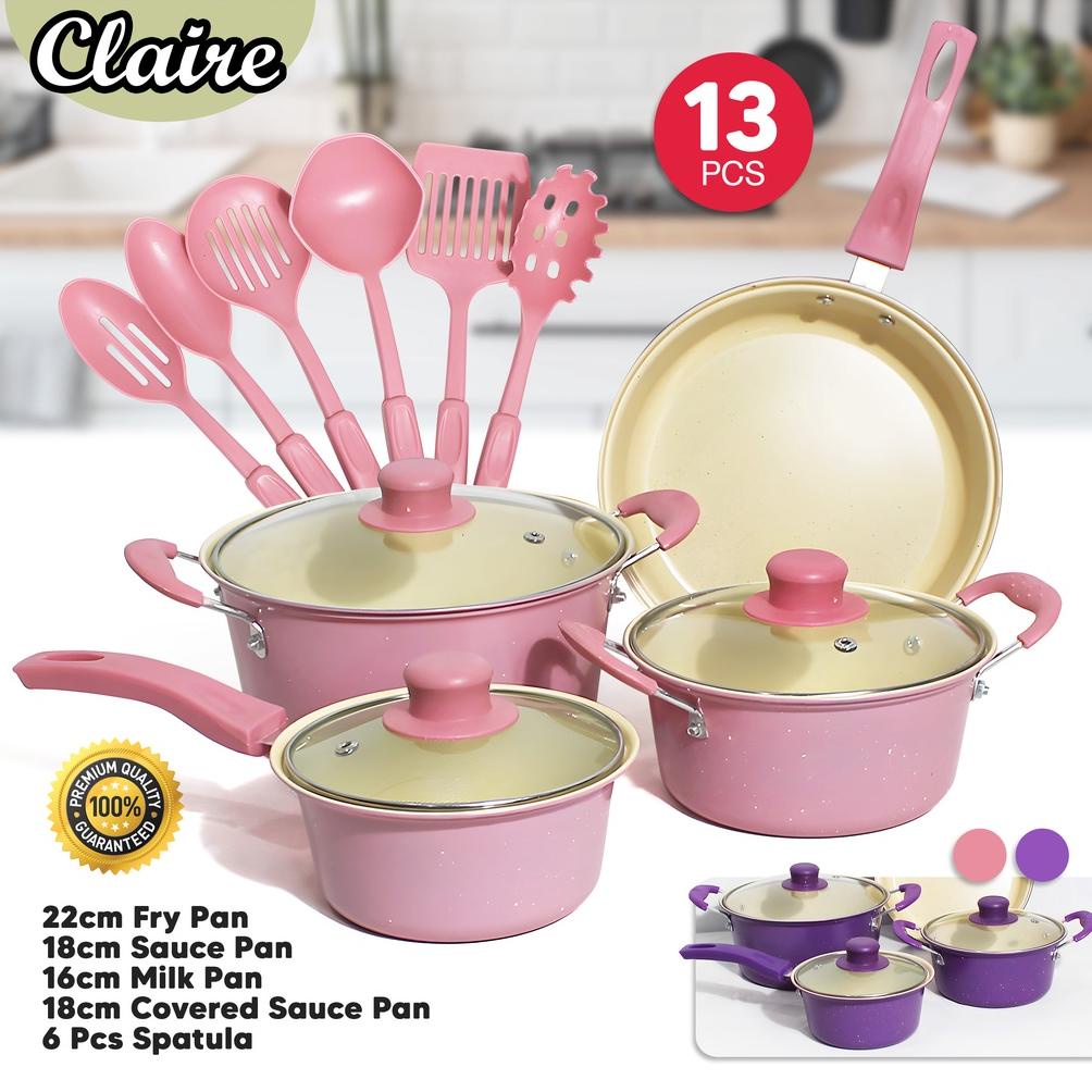 Panci Set Warna 13 Pcs / Alat Masak 1 Set Isi 13 Pcs / Panci Set 13 Tutup Kaca Serbaguna Panci Pet L