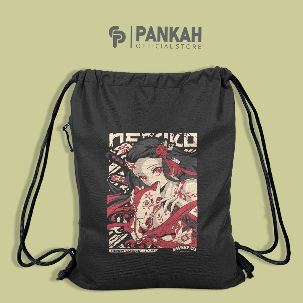 Tas Serut Sekolah Pria Waita Nezuko / String Bag Waterproof Premium