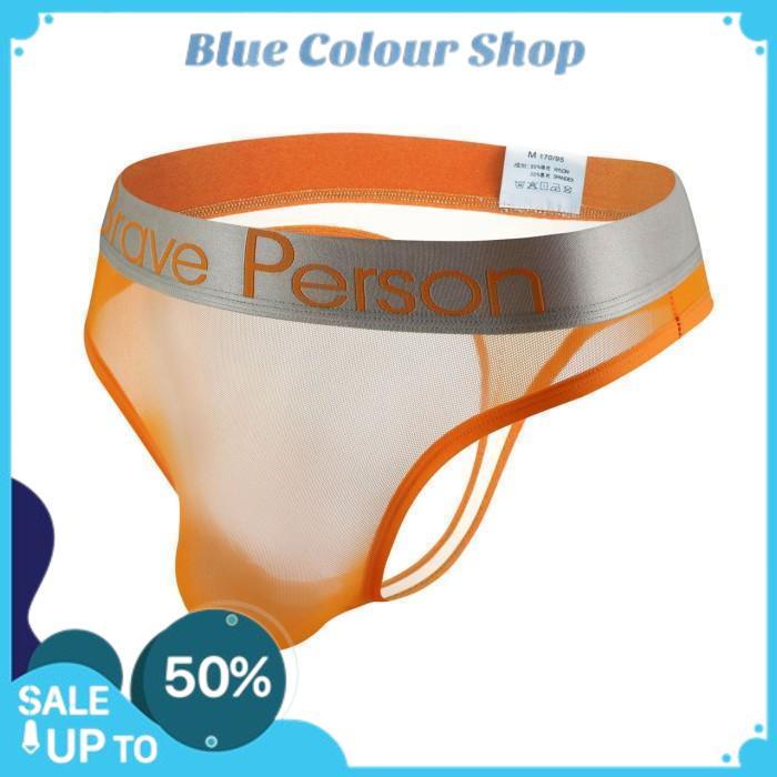 CELANA DALAM PRIA BIKINI THONG  / CELANA DALAM PRIA BIKINI THONG TRANSPARAN 6 WARNA BRAVE PERSON