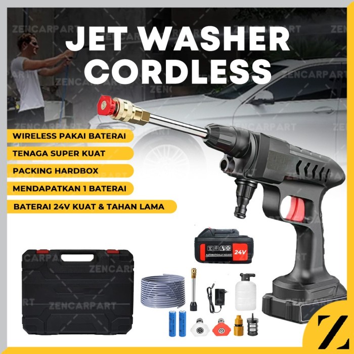 Alat Cuci MObil Jet Washer Water Spray Gun Cordless Portable Wireless