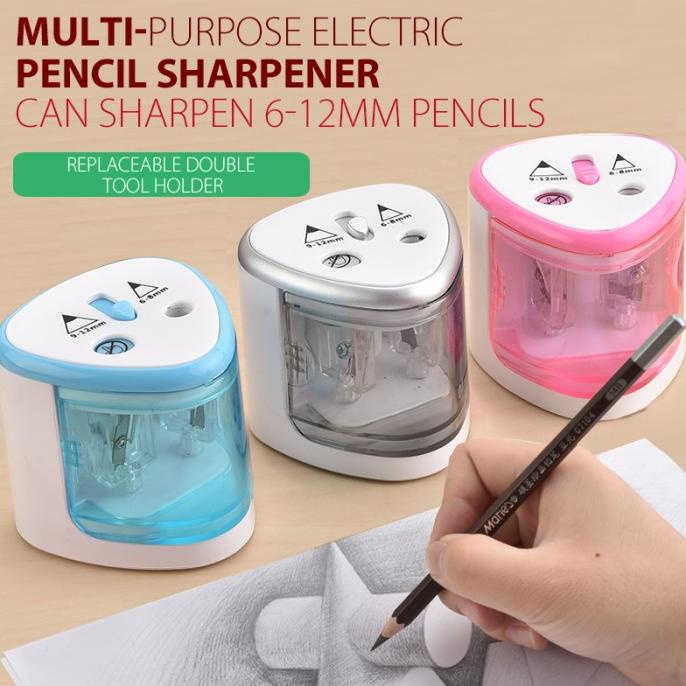 

Triple W Rautan Serutan Electric Pencil Pensil Otomatis Elektrik