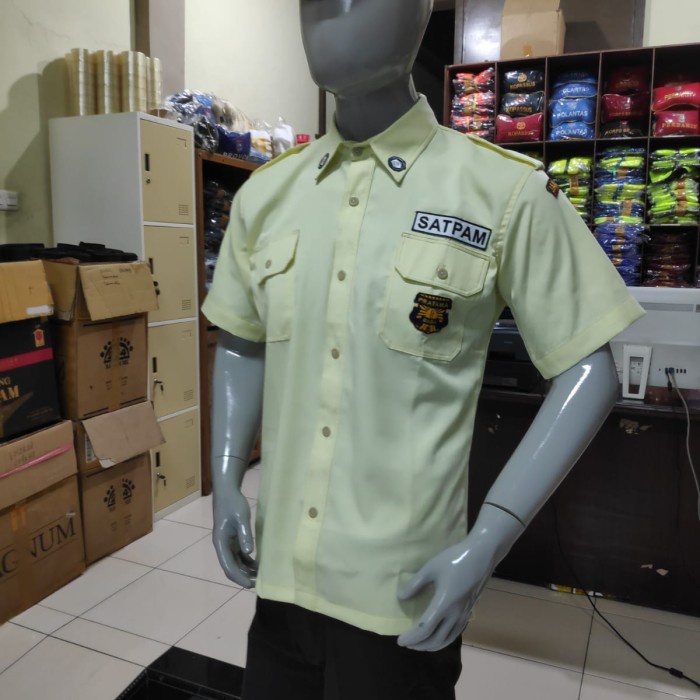 Terlaris Baju Satpam Krem Pdh Seragam Pdh Satpam Cream Krem Bahan Japan Drill