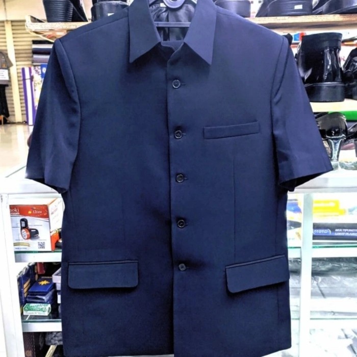 Terlaris Baju Safari Psh Guru Dongker Seragam Psh Guru Navi Baju Safari Psh