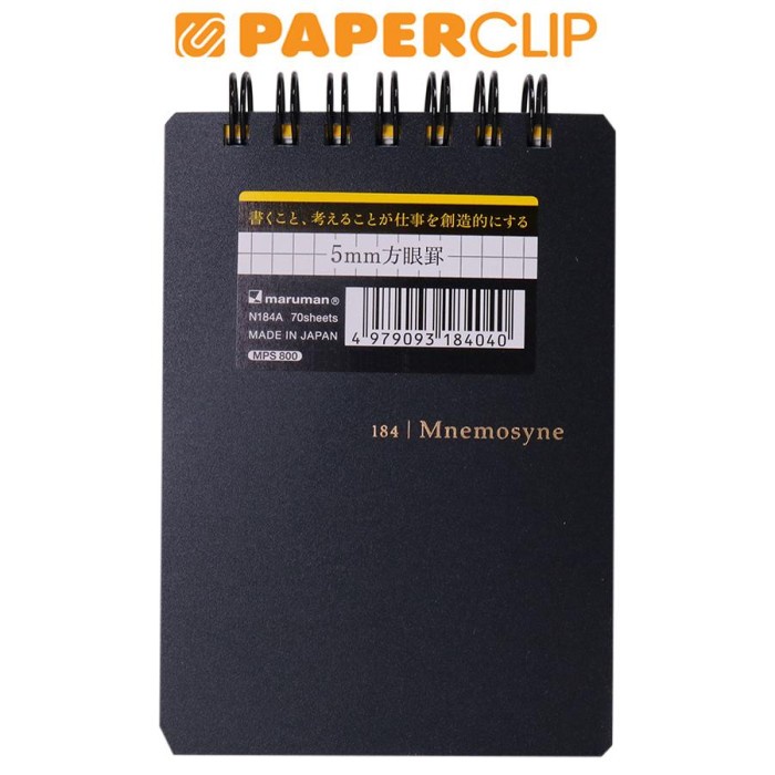 

Terlaris Notebook A7 Maruman Mnemosyne N184A Spiral 70S