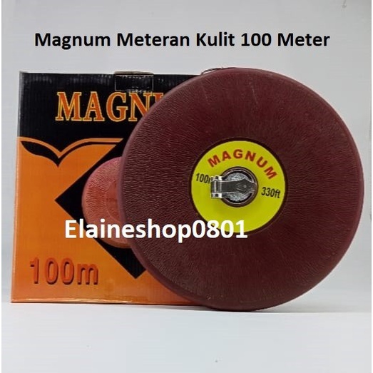 MUST HAVE ORIGINAL MAGNUM METERAN KULIT 100 METER PENGUKUR TANAH 100M UKUR TANAH TERMURAH