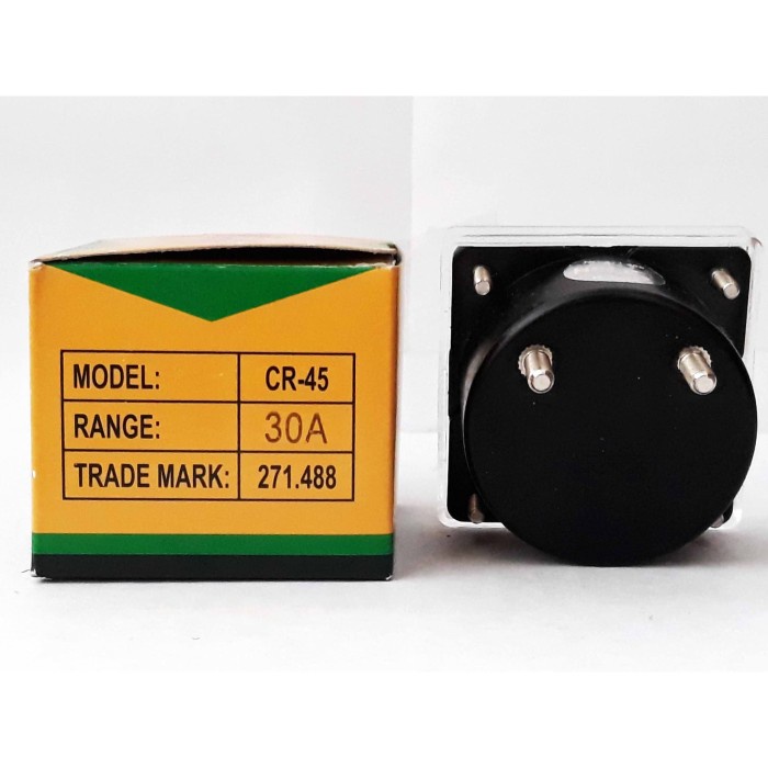 DISKON SPESIAL PANEL METER AMPERE METER ANALOG HELES CR-45 30 AMPERE TERMURAH