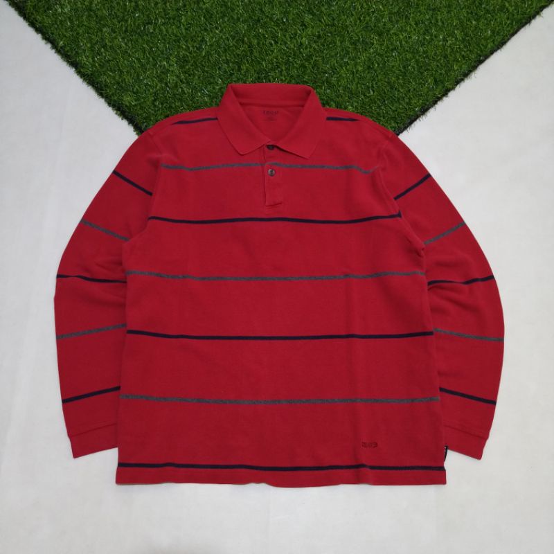 kaos polo rugby stripe izod second bekas original branded casual best seller