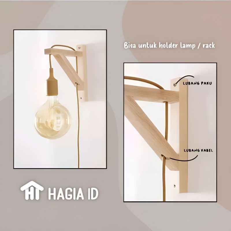 Siku Dinding Kayu | Untuk Rak Ambalan