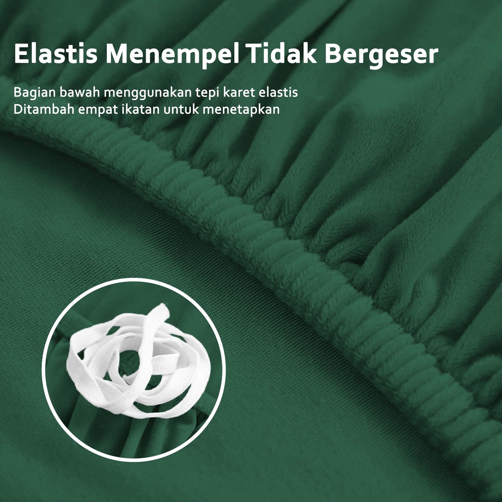 Cover sofa Sarung Sofa Anti Slip Penutup Sofa Tebal Beludru Warna Solid Seater 1/2/3/4 Elastic Elastis