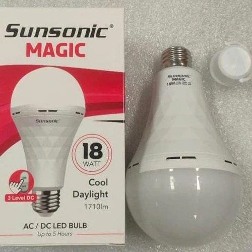 Lampu Bohlam Emergency Magic Sunsonic Led 18 Watt 18w Putih Terang