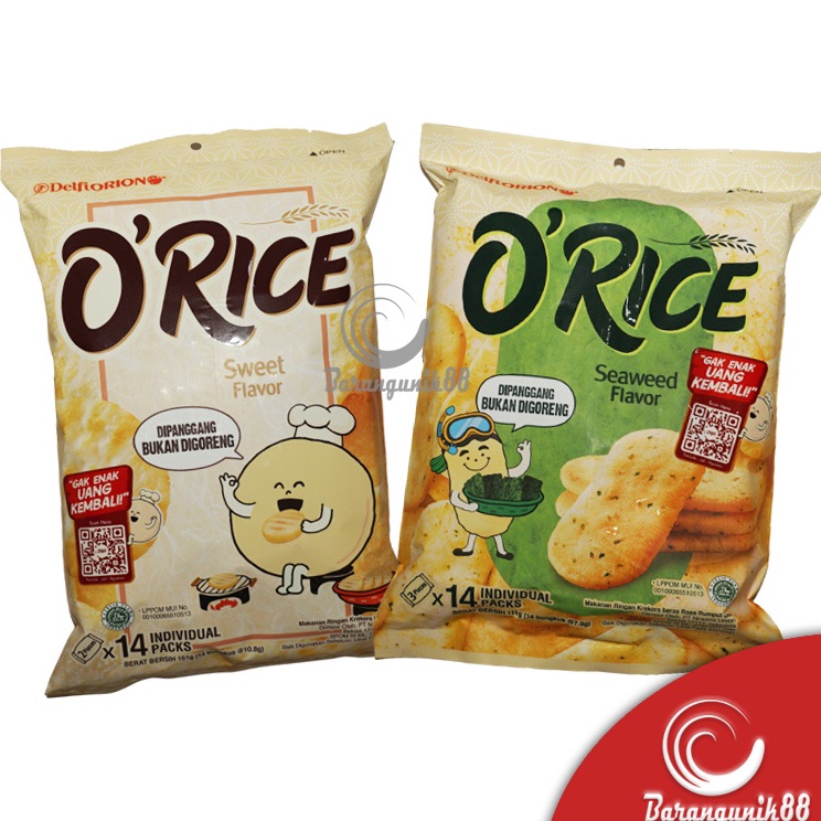 

[KODE PRODUK IHYPA5694] Crackers Rice Delfi Orion Krekers Beras O'Rice Orice Seaweed