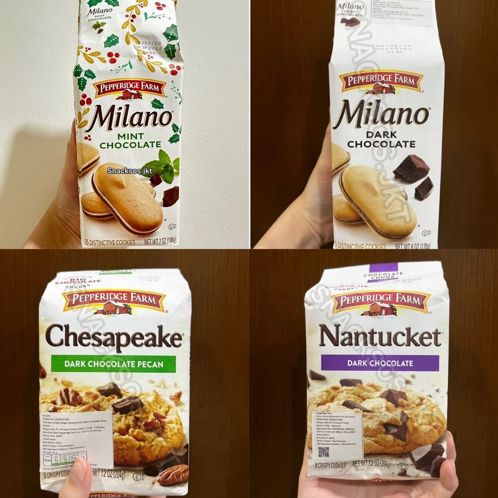 

Best produk PEPPERIDGE FARM MILANO RICH DARK CHOCOLATE / MINT CHOCOLATE / CHESAPEAKE DARK CHOCOLATE PECAN / NANTUCKET DARK CHOCOLATE COOKIES ER7