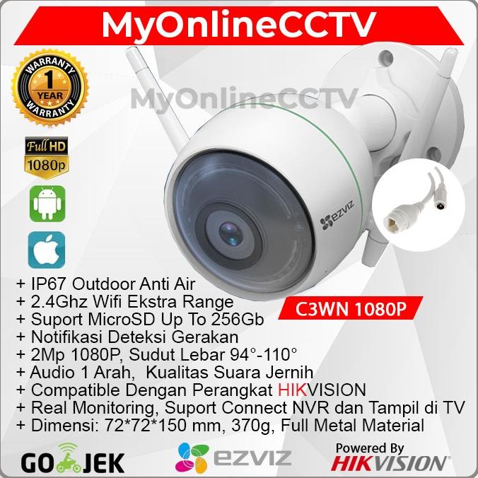 Ezviz C3Wn 1080P Ekstra Wifi Range Ip Camera Cctv Outdoor By Hikvision Terbaik