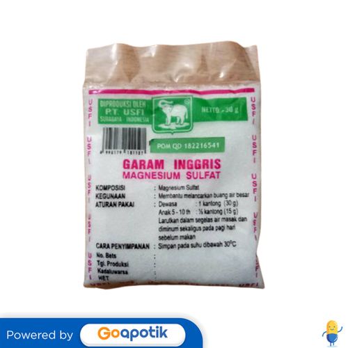 

GAJAH GARAM INGGRIS MAGNESIUM SULFAT PACK 30 GRAM