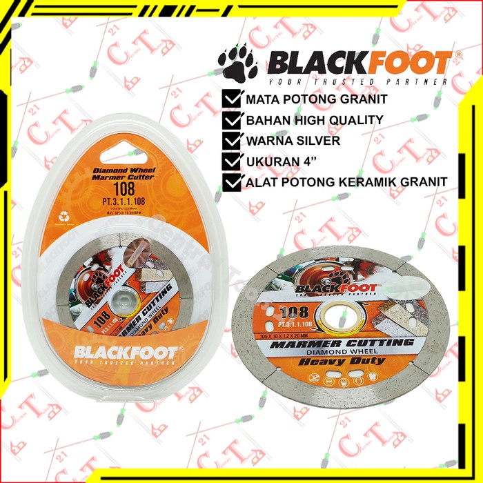 Terlaris Mata Potong Granit Marmer Diamond Wheel 4 Inch Blackfoot Mata Gerinda