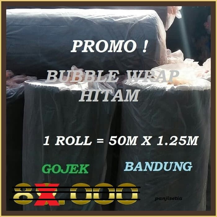 

Terlaris Bubble Wrap Hitam Murah 125Cm X 50M Roll Black Warp Bandung Bubblewrap