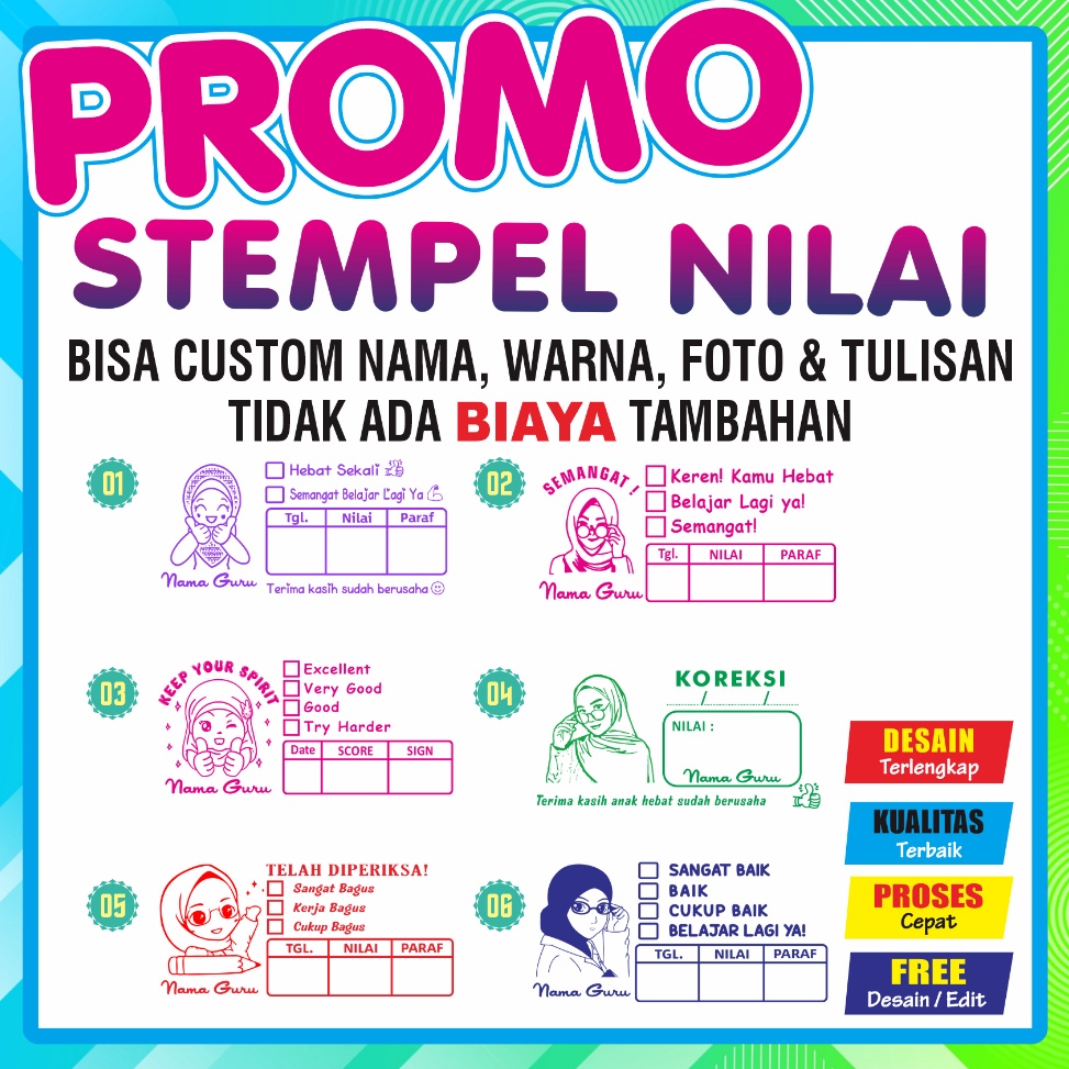 

Bayar Di Tempat Stempel Nilai Guru / Penilaian / Koreksi / Checked / Reward F90 ✸