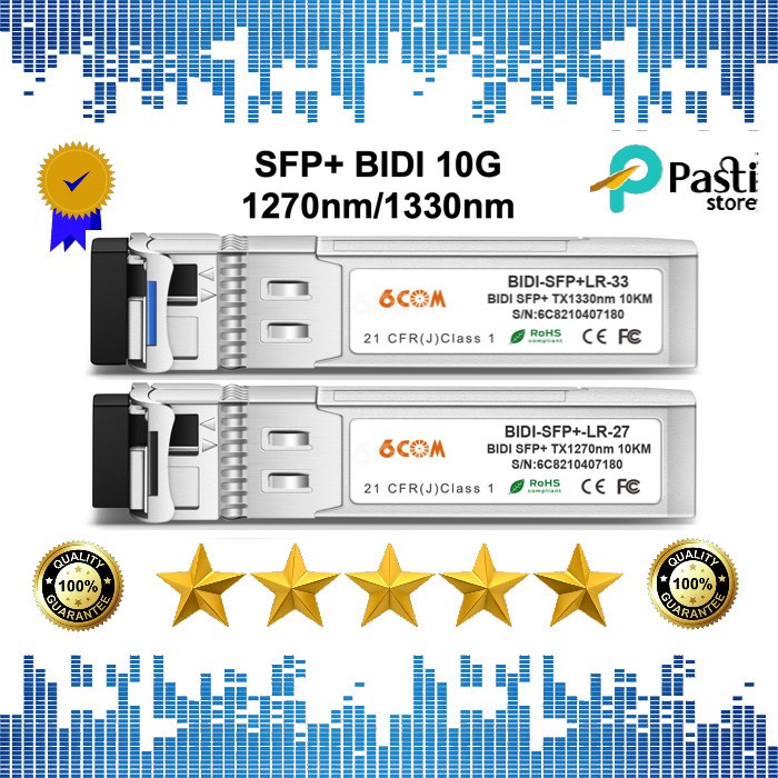6COM,BIDI SFP+ 10G 1270nm/1330nm,SMF,20km,DDM,LC