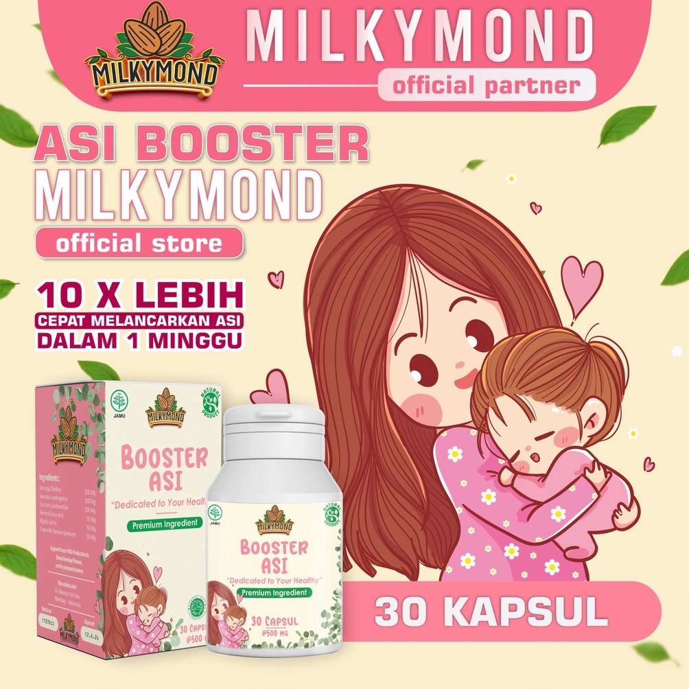 ➮Terkini✯ Pelancar Asi Booster Milkymond Habbatussauda | Soya | Kelor | Katuk | Fenugreek Ibu Hamil 
