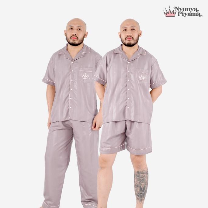 Nyonya Piyama Poly Bamboo Piyama Pria - Liquorice Polos Herb