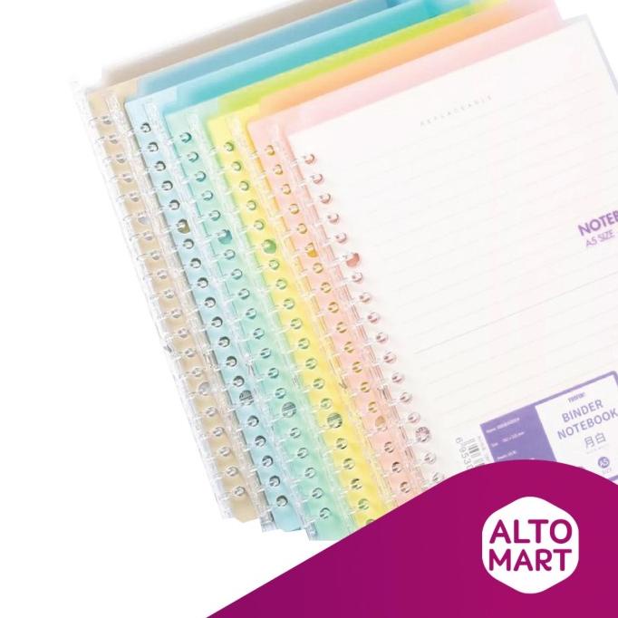 

360 Loose Leaf Ring Binder Notebook A5 B5 Lipat DIY Minimalis Derajat