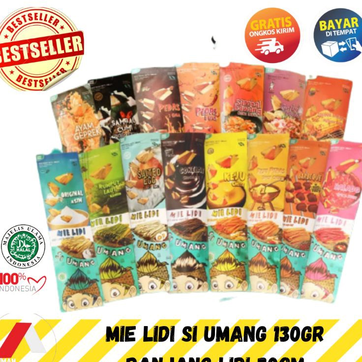 

Terbaru MIE LIDI SI UMANG KEMASAN KERTAS 130gr SALE MURAH FREE BUBBLEWRAP