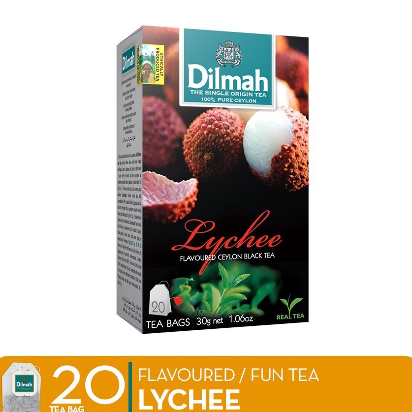 

(BISA COD) Teh Dilmah No Envelope 20 sachet Lychee ✓