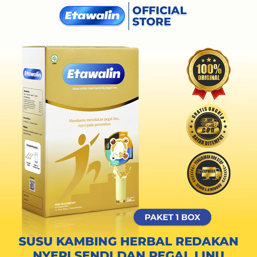 

>XG34448< Etawalin Original Susu Bubuk Herbal Alami Untuk Meredakan Sakit Tulang dan Sendi