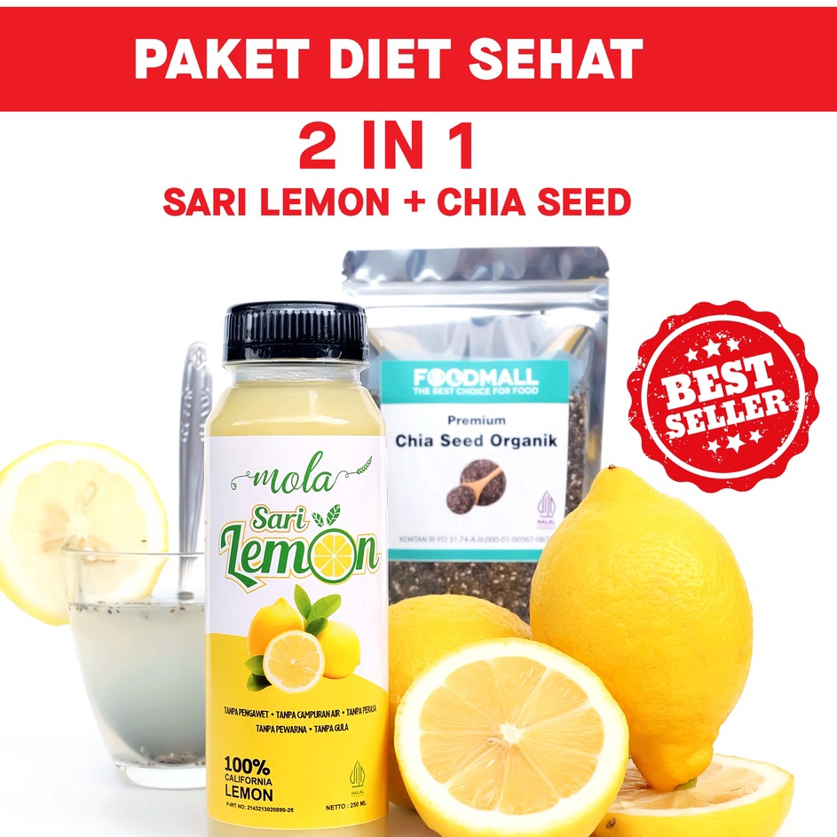 

Terlaris Paket Diet Sehat 2 in 1 Chia Seed & Sari Lemon ✓