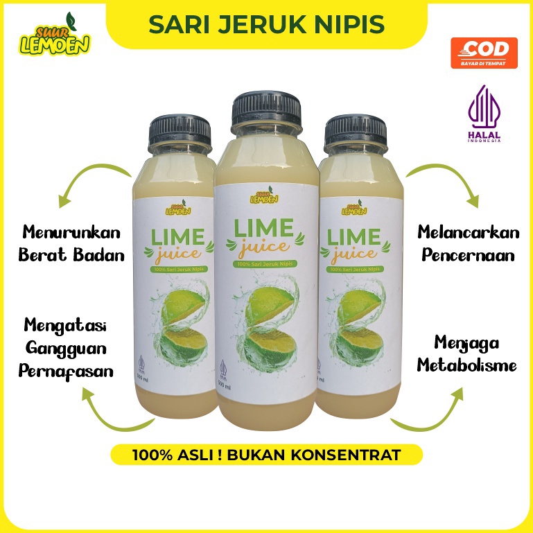 

Model baru Suur Lemoen Sari Jeruk Nipis Murni / Pure Lime Juice YSB