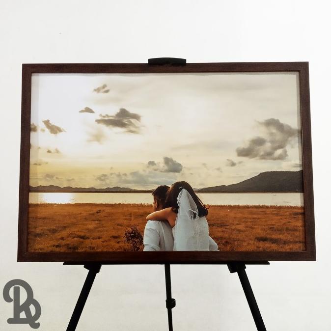 PAKET cetak foto laminasi + bingkai frame foto blok 16R+ (40x60)