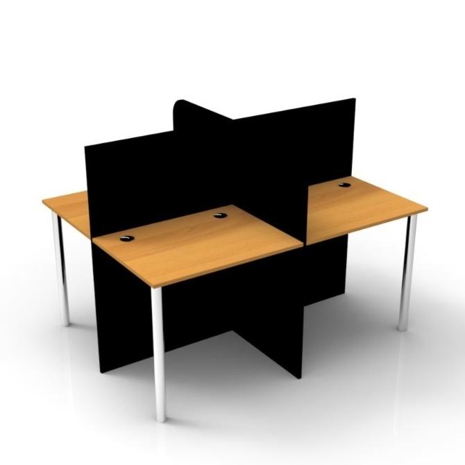 Meja Kantor Partisi 4 Staff / Meja Kantor Minimalis / Meja Kerja