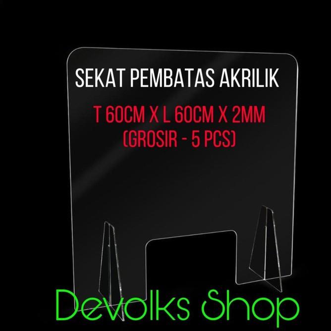 Partisi/Sekat/Pembatas Meja Akrilik Universal Kuat Berkualitas Sekat