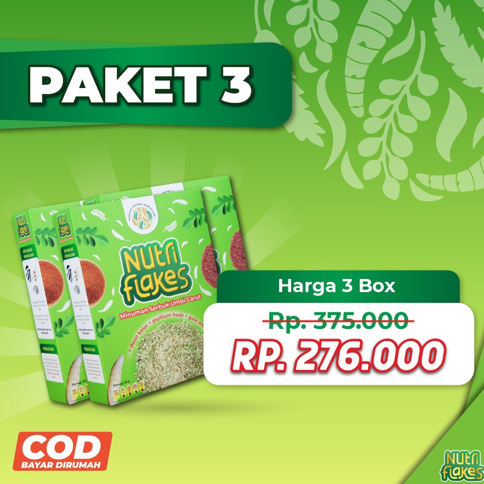 

ㅓ Nutriflakes Umbi Garut Asam Lambung, Maag dan Gerd 3 Box ☞