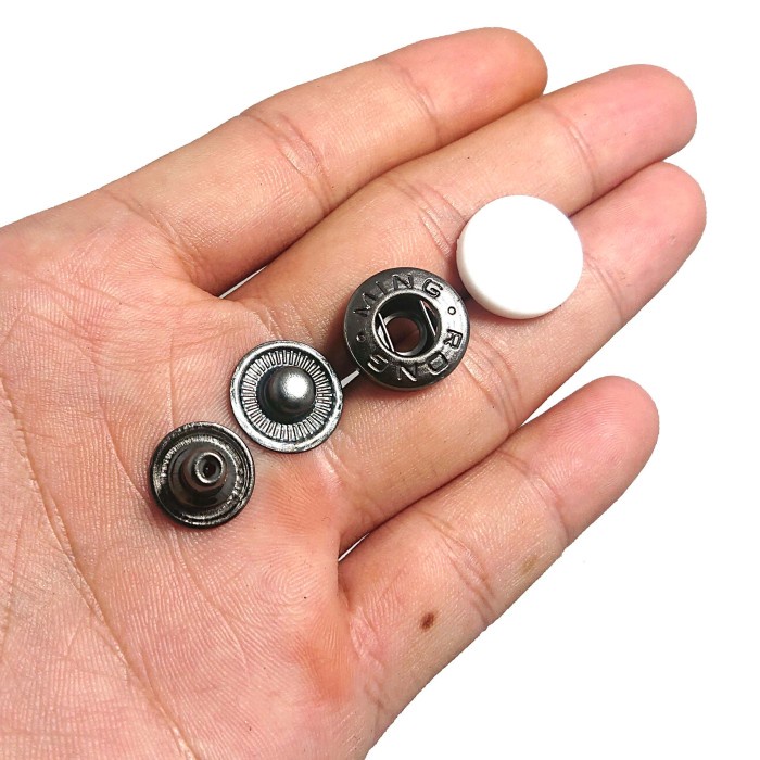 Best Seller Kancing Cetet Besi Ming Rong 15 Mm Hitam Per 12 Pasang