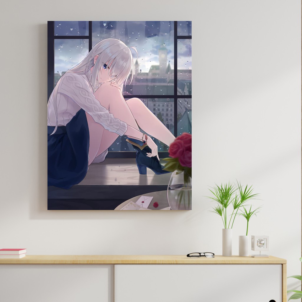 Poster Kayu "Elaina" Ukuran 20cm x 30cm