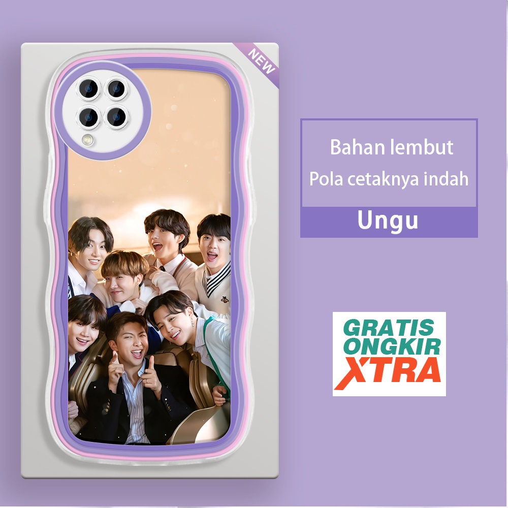 Mulia Samsung M02 M11 M12 M22 M32 M10 M21 M30S M23 5G Casing Ponsel  Pola boy band BTS Korea  warna-